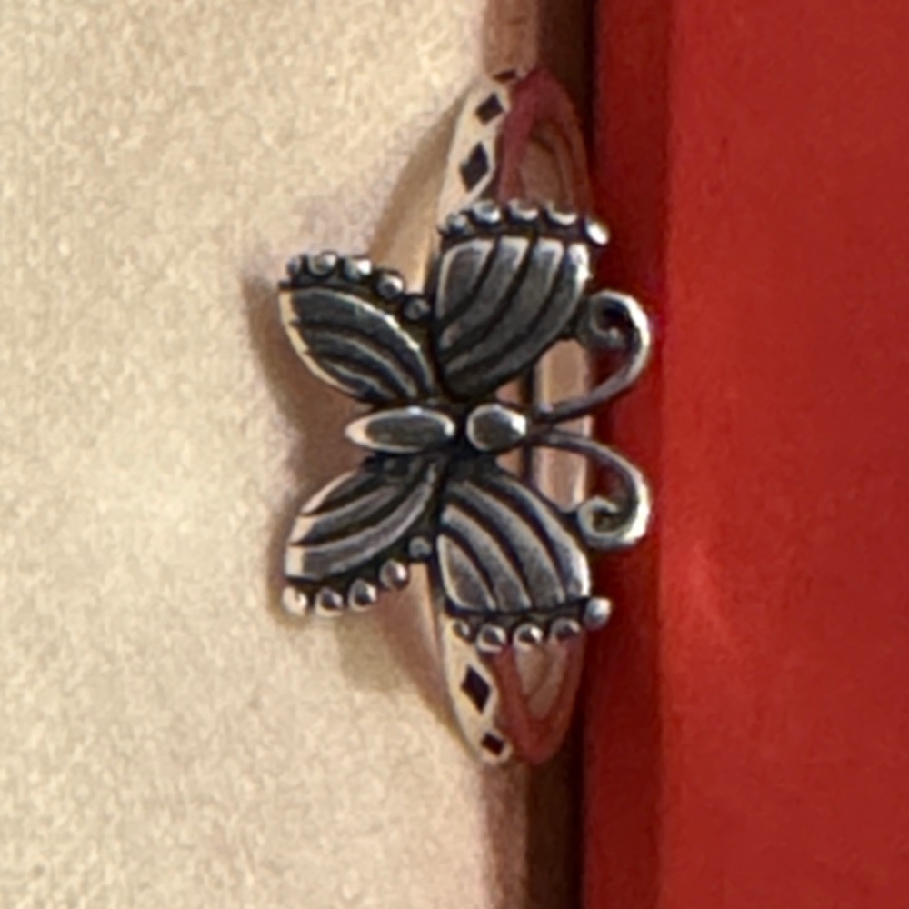 New James Avery Sterling Silver 925 Butterfly Ring Size 8